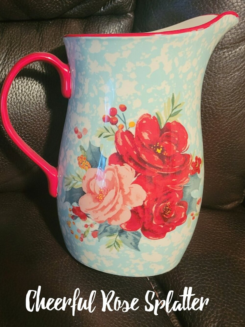 Cheerful Rose Splatter Pitcher The Pioneer Woman